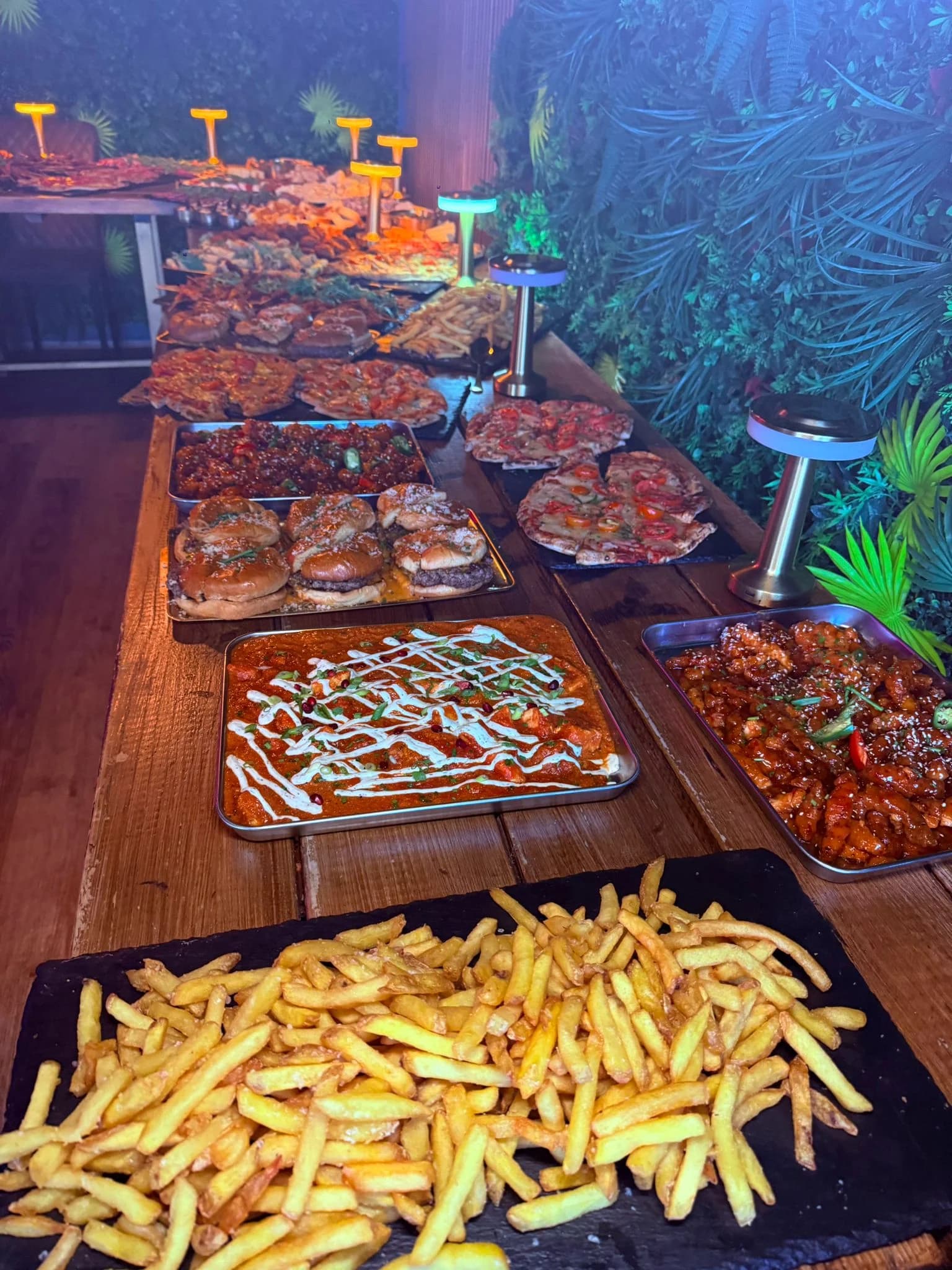 Private dining buffet at The Mine Neath