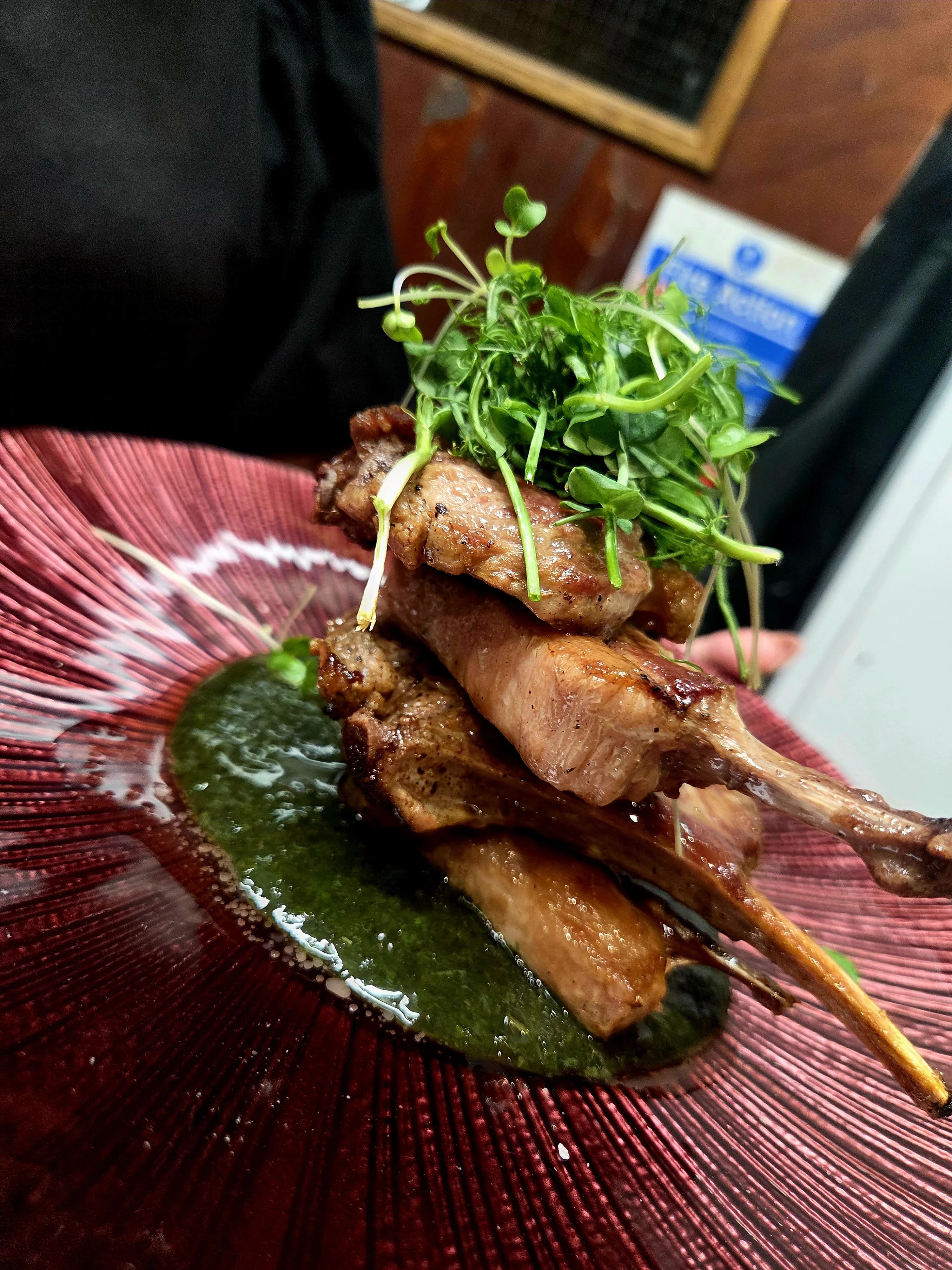 Lamb chops at The Mine Neath